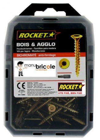 Vis bois anti-fendage - 6 x 60/35- TX 30 - Vybac de 100