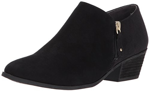 Dr. Scholl's Shoes Brief - Botines para mujer, Gamuza de microfibra negra, 37.5 EU