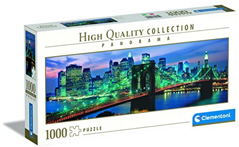 Clementoni - 39434 - Puzzle - 1000 Pièces - New York Brooklyn Bridge - Jeu de Création et Logique pour Enfants - à Partir de 14 Ans et Plus - Collection - Panorama