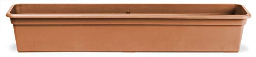Floralo e. K. Balkonkasten, eckig, Terracotta-Breite 80 cm x Tiefe 17 cm x Höhe 14 cm - Balkonkasten, Pflanzkasten, Blumenkasten, Kasten, Pflanzen