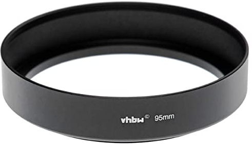 vhbw Paraluce per 95 mm obiettivo, con filettatura del filtro nero, alluminio, rotondo