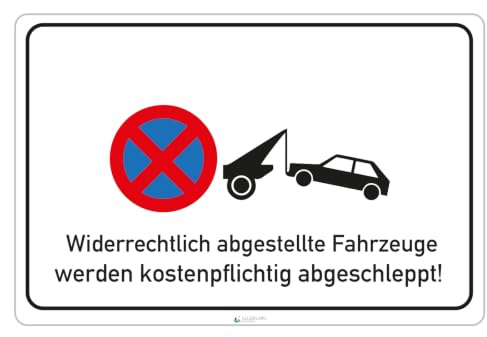 AllesKlaro® - Hinweisschild - Parken Verboten - stabile 4 mm Alu Verbundplatte (60 x 40 cm)