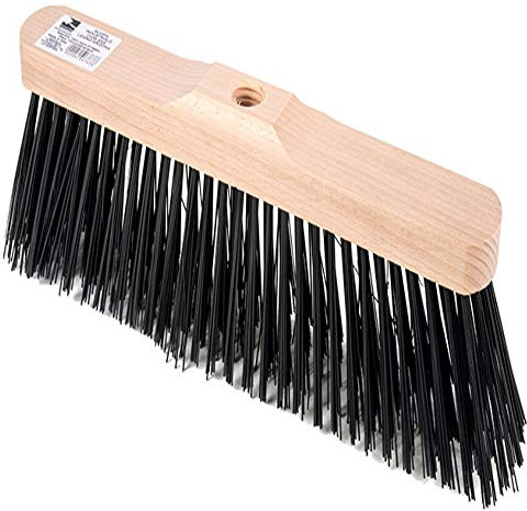 La Briantina Balai d'extérieur Professionnel en Bois Arizona, Fixation du Manche avec Filetage Universel, sèche de 33 cm