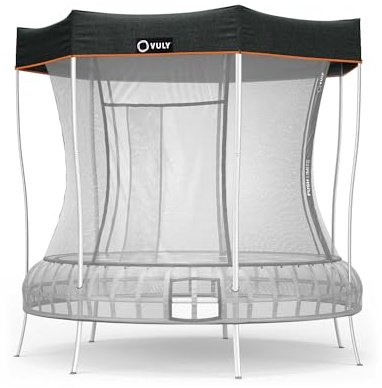 Vuly Dach Trampolin Thunder | Passgenauer Dachhimmel für Vuly Thunder Trampoline Größe M – Polyethylen, Farbe Schwarz