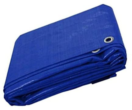 KAV - Tarpaulin waterproof heavy duty 130 GSM LARGE - 3.60 M x 5.40 M (12ftx 18 FT) with Eyelets ground sheet Multifunctional Quality Cover Tarp (Blue)