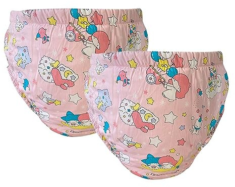 Kann wiederverwendet werden Dauerwaschbar Erwachsene Baby Töpfchen Windel Trainingsunterwäsche ABDL Inkontinenz Wasserdichte Trainingsinkontinenz Booster Pads Hosen 2er Pack (XXL, 2 Pink)