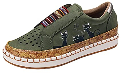 Sunnyuk Freizeitschuhe Damen Stoff Leicht Flache Schuhe Atmungsaktive Stoffschuhe Elegante Frauen Schnürhalbschuhe Laufschuhe Sommer Herbst Outdoor Walkingschuhe Laufschuhe Halbschuhe