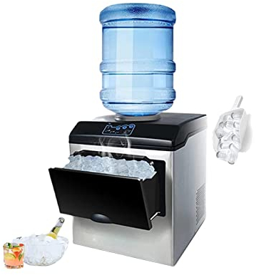PanHuiWen Machine à glaçons Industrielle Machine a Glacons Pas Cher Ice Maker Machine 40 kg/24 h 3 Tailles de Glaçons Poser sur Le Comptoir