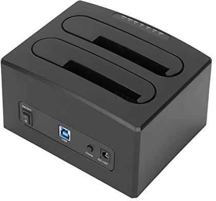Zunate USB 3.0 a SATa I II III Estación de Acoplamiento de Disco Duro Externo de Doble Bahía HDD Reader para 2.5in 3.5in HDD SSD con Copia de Clon sin Conexión, Soporte de 16TB(#1)
