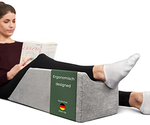 WELL B4 Ergonomisches Venenkissen zum Beine hochlagern - Beinhochlagerungskissen Beinauflage Keilkissen/Stützkissen für Beine & Knie ideal als Lymphkissen und Venenkeil