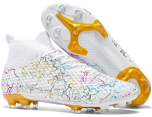 sudorun Scarpe da Calcio Uomo Donna AG FG Scarpe da Calcetto Unisex High Top All'aperto Scarpe da Allenamento Teenager Training Scarpe (999 FG Bai 40)