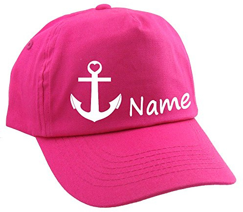 Elefantasie Personalisierte Cap für Kinder Baseball Kappe mit Name oder Wunschwort Bedruckt für Jungen und Mädchen Anker