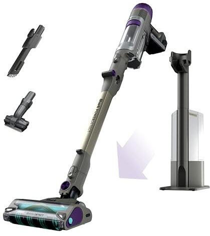 Shark Cordless Vacuum Cleaner with HEPA Filter, PowerDetect Clean & Empty, Powerful Suction, Auto-Empty System, Pet Hair Pickup, Carpets & Hardfloor, Dark Gray, IP3251