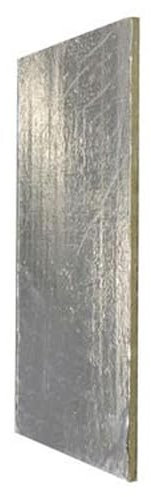 Suinga Pannello in lana di roccia per camino 100 x 60 x 3 cm | isolamento termico ignifugo con alluminio e classificazione A1