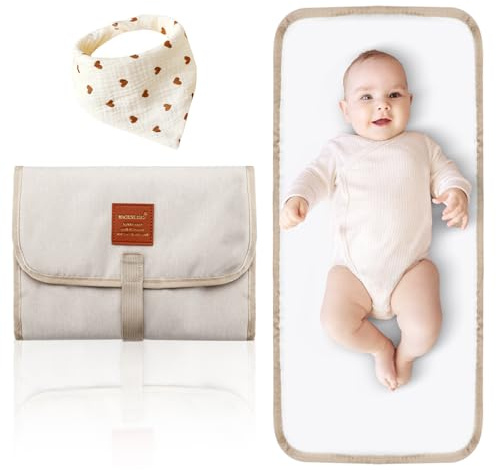 DAWRIS Tragbare Wickelunterlage, Baby-Wickelunterlage, Reise-Wickelunterlage, faltbare Wickelunterlage, Wickelunterlage, wiederverwendbare Reise-Wickelunterlage, Wickelunterlage für Reisen und