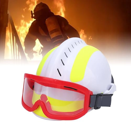 Casco di Salvataggio Regolabile Casco di Sicurezza per Lavoro in Quota con PC Ventilato con Fessura Leggera per il Salvataggio di Incidenti Stradali Antincendio Boschivi (WHITE)