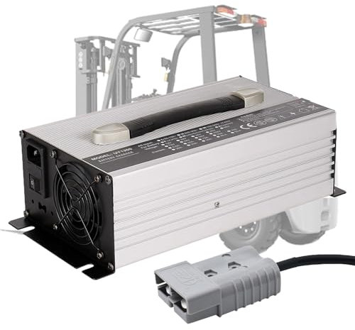 Caricabatteria per Carrello Elevatore 12V 45A, Caricabatteria 1500W, con Spina Anderson 50A/120A/175A/350A, per Pallet, Carrello Elevatore Elettrico, Golf Cart,12v 45a,120A