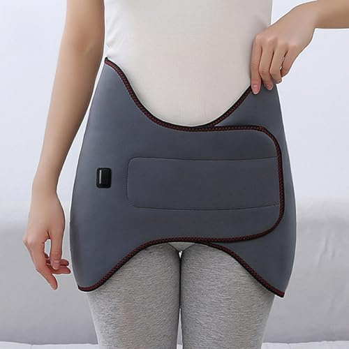 Cintura riscaldante elettrica per alleviare il dolore alla sciatica per fianchi, massaggiatore addominale con 4 motori di vibrazione, 3 livelli di temperatura (55-65 °C), non cade - sollievo dal