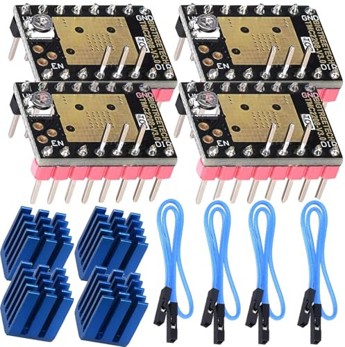 4pcs TMC2208 V.3.0 Stepper Dämpfer mit Kühlkörper-Treiber, Ersatz-Dämpfer für A4988 DRV8825 für 3D-Drucker,3D-Druckerteil Ultra Silent Modul.