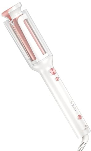 Sixriver Automatic Curling Iron, 1.25-Inch Auto Rotating Hair Curler for Medium to Long Hair, One-Button Operation, Anti-Scald, Anti-Tangle, Beginner-Friendly
