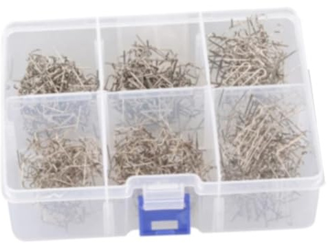 RVIFY Soldadores Grapas de Soldadura de plástico para grapadoras Calientes, Clavos para Reparar Grietas en Parachoques de Coche, Kit de Herramientas(600PCS with Box)