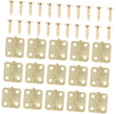 Artibetter 20 pièces Charnières Automatiques à Ressort Acier Inoxydable pour Boîte à Bijoux avec Vis Auto Fermeture Silencieuse et Charnières Miniatures pour Coffrets et Petites Boîtes