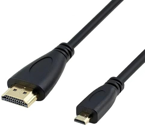 Cavo HDMI a micro HDMI, maschio tipo D a HDMI 2.0, compatibile con Canon EOS M50, M5, M6, M100, Sony Camcorder HXR-NX80, FDR-AX700, HDR-CX405, FDR-AX100, Nikon B500 (1M)