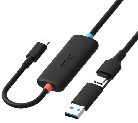 Hagibis Scheda di acquisizione video USB 3.0 per Switch2, USB C a USB A/USB C 1080P @ 60fps 2K a 30fps Live e registrazione video audio gioco per Car Quest 3 VR PS4/5 ROG Ally Steam Deck (CC10)