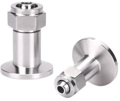 KF16 KF25 KF40 KF50 304 Stainless Steel KF Vacuum Tube Pipe Fitting Quick Connector Fit PU Air Tube(KF40,10mm) Plumbing Fittings