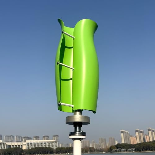 800W vertikale Windkraftanlage 12V 24V 48V Windgenerator freie Energie Windmühle Windturbine mit Regler Windräder für Heimgebrauch Garten Boote (48V-Grün)