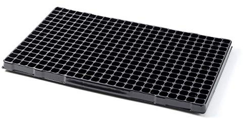 Nutley's 360-cell Modiform Plug Plant Seed Trays with Drainage Holes (Pack of 2), Black, 49 x 29 x 2.5cm