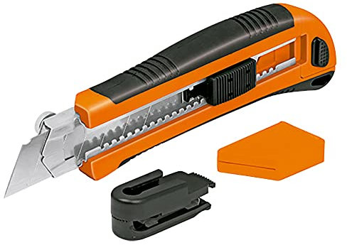 Cúter profesional con alma metálica y grip - 18 cm - 25 mm