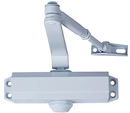 WOLFPACK LINEA PROFESIONAL - Cierra Puertas Con Retenedor Fuerza 2. Color Blanco (Puertas 70/90 cm.)