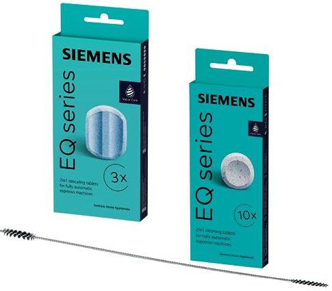 SIEMENS TZ80001 Lot de 10 tablettes de nettoyage + 3 tablettes détartrantes pour EQ Series