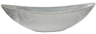 Klocke Kunststoff Schiffchen hellgrau zur Deko und Bepflanzung