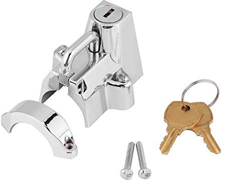 EVGATSAUTO Serrure de casque de moto, verrou de casque de moto 1-1/4 à 1-1/2 4232 pour Kuryakyn Cruiser (Argent)