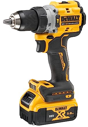 Dewalt 18V Akku-Schlagbohrschrauber DCD805P2T (bürstenloser Motor, 2-Gang-Vollmetallgetriebe, mit LED-Arbeitslicht, inkl. 2x 5.0Ah XR Akkus, Ladegerät & TSTAK-Box)