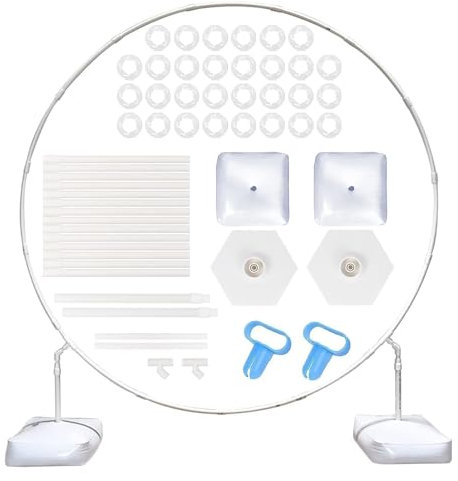 Trintion Round Balloon Arch Kit 5ft (1.5m) Removable Easy to Carry and Reusable Circle Balloon Flower Arch Stand,Balloon Hoop Stand Kit Best Decoration for Party Event