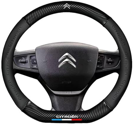 MaJher Coche Funda Volante para Citroen Berlingo 2018-2023,Microfibra Protector Volante Coche Antideslizante Transpirable Suave Duradera Cubierta para Volante Automóvil Adecuado Todas Las Estaciones