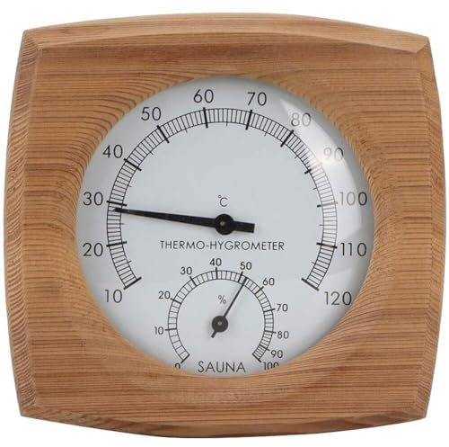 2-in-1 Wood Thermo-hygrometer Digital Sauna Room Thermometer Wooden Thermometer Sauna Temperature Humidity Meter Sauna Accessories