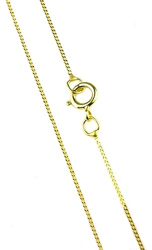 Arranview Jewellery Chaîne en or jaune 9 cts avec diamants taille brillant, 22 inches, Or jaune, Pas de pierre précieuse