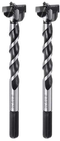 sourcing map 2 PCS Forstner Drill Bit 20mm (25/32) Dia 125mm (5) Long YG8/C1 Tungsten Carbide Twist Wood Forstner Bits Hole Saw Auger Opener Cutter for Woodworking Drilling