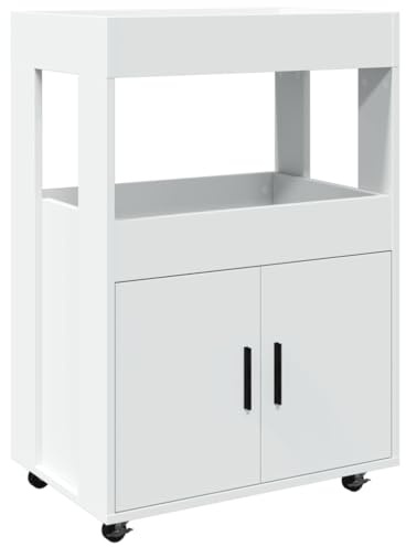 vidaXL Drankkar 60x39,5x89 cm bewerkt hout wit