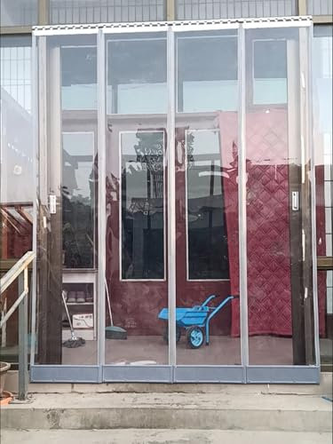 Streifenvorhang pvc lamellenvorhang Magnetverschluss Für Außentüren Von Terrassen Und Verandas, Transparenter Streifenvorhang Aus Kunststoff Für Tierhäuser, Gewerbliche Eingänge Und Restauranttüren(17
