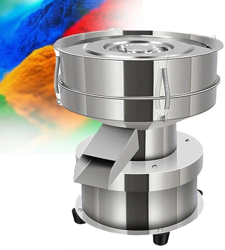 ZHIXUMM Automatic Powder Sifter Machine Dia 19.6, 50w Electric Flour Sifter Automatic Sieve Shaker Vibrating Sieve Machine, Sifter Shaker Machine 1350 R/Min For Flours, Herbal Powder,15CM-220V