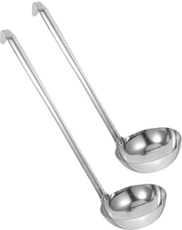 HAWILLOSCH 2pezzi Mestolo in Acciaio Inox Per Salsa Mestolo Piccolo Per Condimento Mestoli Piccoli Per Servire La Zuppa e Mescolare Condimenti