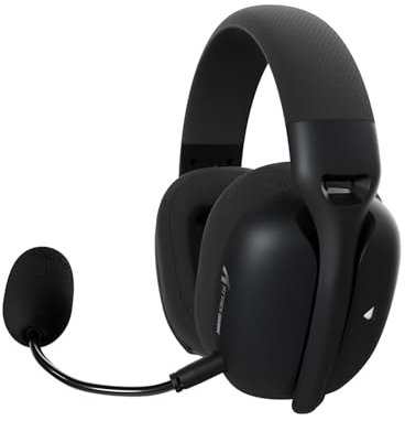 MAMBASNAKE ATTACK SHARK L80PRO Ultralight Wireless Gaming Headset, 7.1 Surround Sound, Lightweight Headphone With Bendable Dual Mic, Tri-Mode(2.4G/BT/3.5mm Wired), 40mm Driver,for PC/Mac/PS/XBOX Black