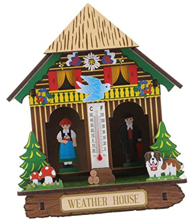 VANZACK Thermomètre Hygromètre Mural Baromètre Suspendu Indicateur De Température Et Humidité Pour Maison