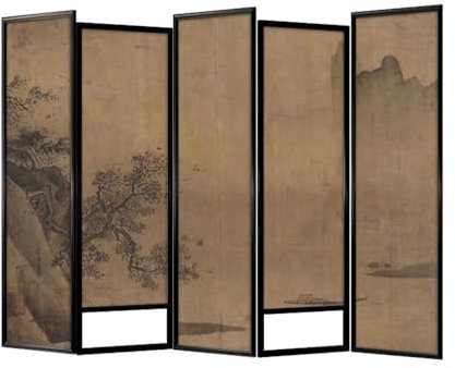 uadyie Pantalla para Chimenea Mampara de Suelo for el hogar, Sala de Estar, Fondo Decorativo, Pared, Valla Plegable Retro, Pantalla Plegable móvil Pantallas Decorativas para Chimenea
