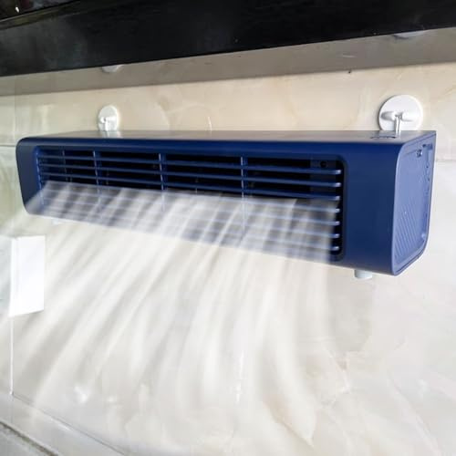 Aire Acondicionado Ventilador Pared Sin Unidad Exterior 3 Velocidades Recargable Se Puede Colgar O Colocar De Pie con Control Remoto No Requiere Montaje(Blue)